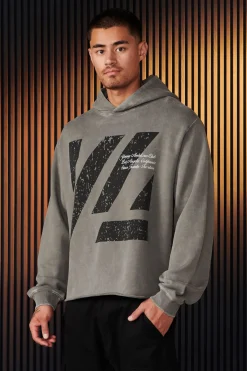 Outerwear<Youngla 568-Icon Washed Hoodies Black Wash|Beige Wash|Brown Wash|Grey Wash