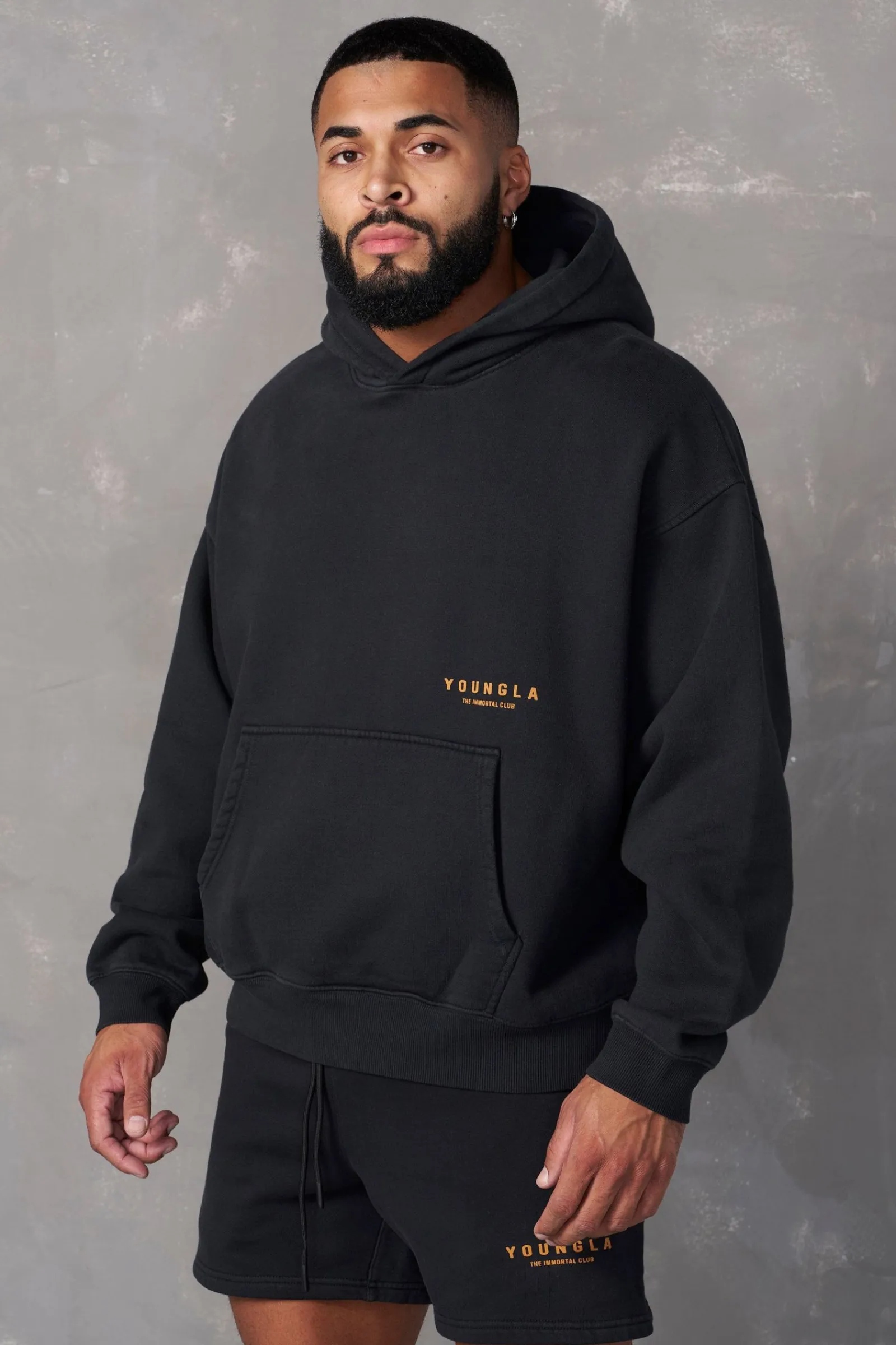 Outerwear<Youngla 533-Immortal Club Hoodies Black Wash|Brown Wash|Sand Wash|Slate Wash