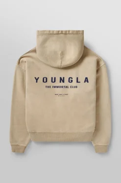 Outerwear<Youngla 533-Immortal Club Hoodies Black Wash|Brown Wash|Sand Wash|Slate Wash