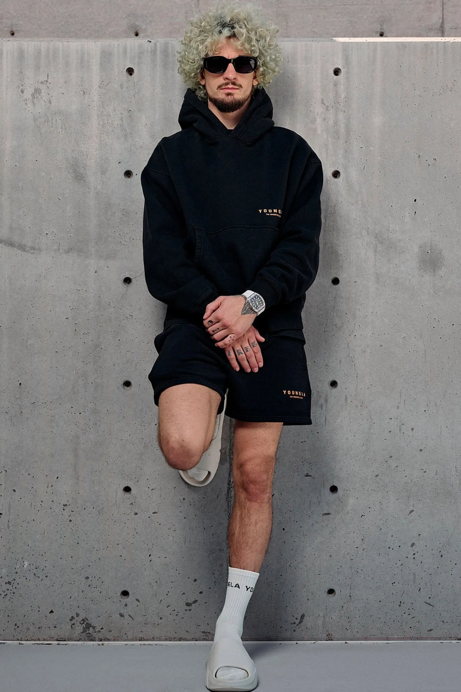 Outerwear<Youngla 533-Immortal Club Hoodies Black Wash|Brown Wash|Sand Wash|Slate Wash