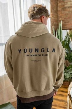 Outerwear<Youngla 533-Immortal Club Hoodies Black Wash|Brown Wash|Sand Wash|Slate Wash