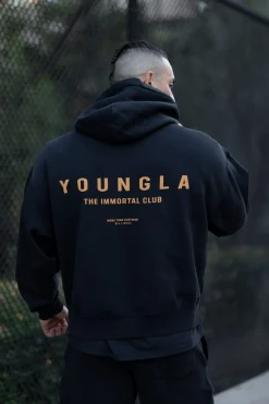 Outerwear<Youngla 533-Immortal Club Hoodies Black Wash|Brown Wash|Sand Wash|Slate Wash