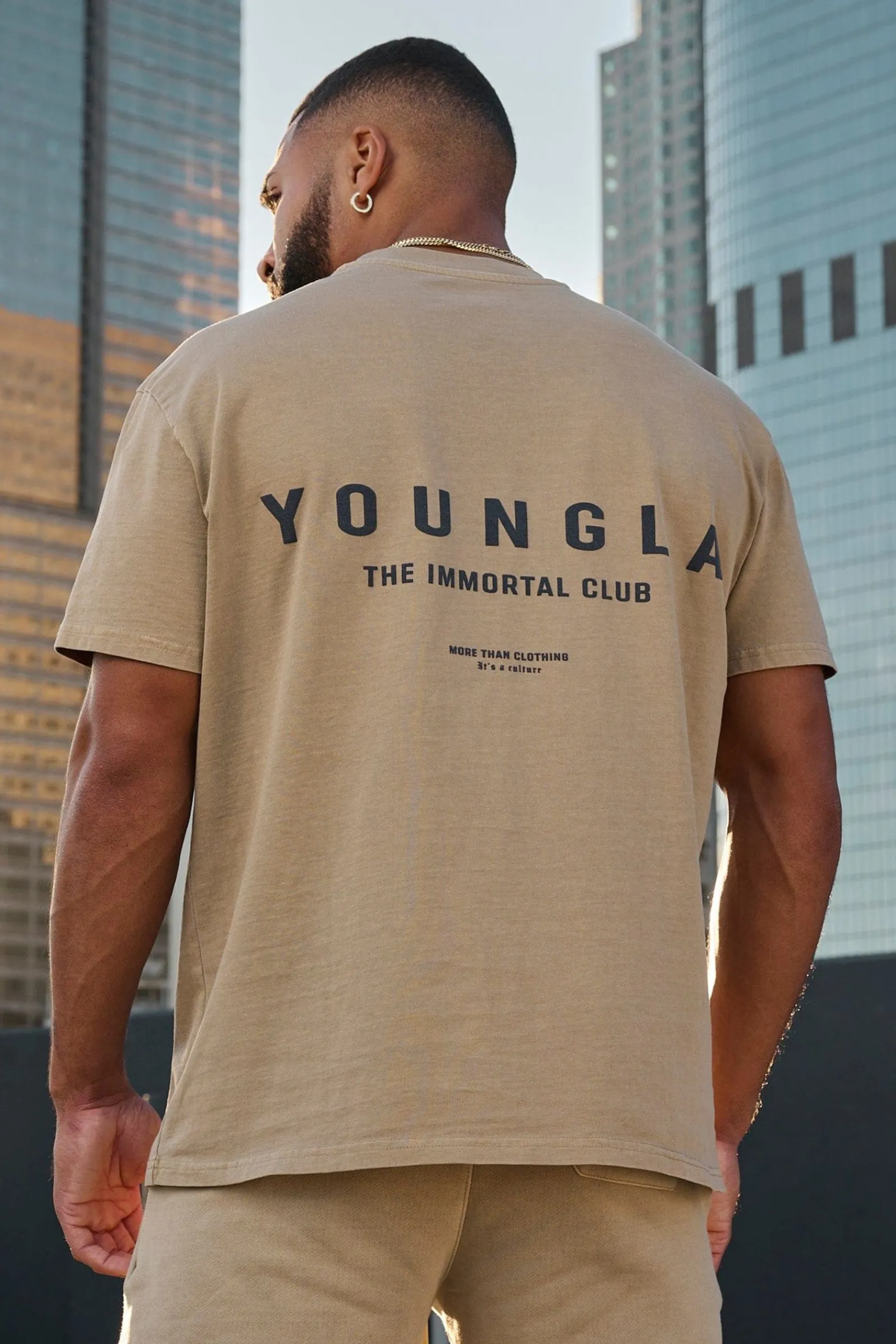 Shirts<Youngla 473-Immortal Club Tees Black Wash|Brown Wash|Sand Wash|Slate Wash