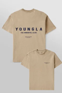 Shirts<Youngla 473-Immortal Club Tees Black Wash|Brown Wash|Sand Wash|Slate Wash