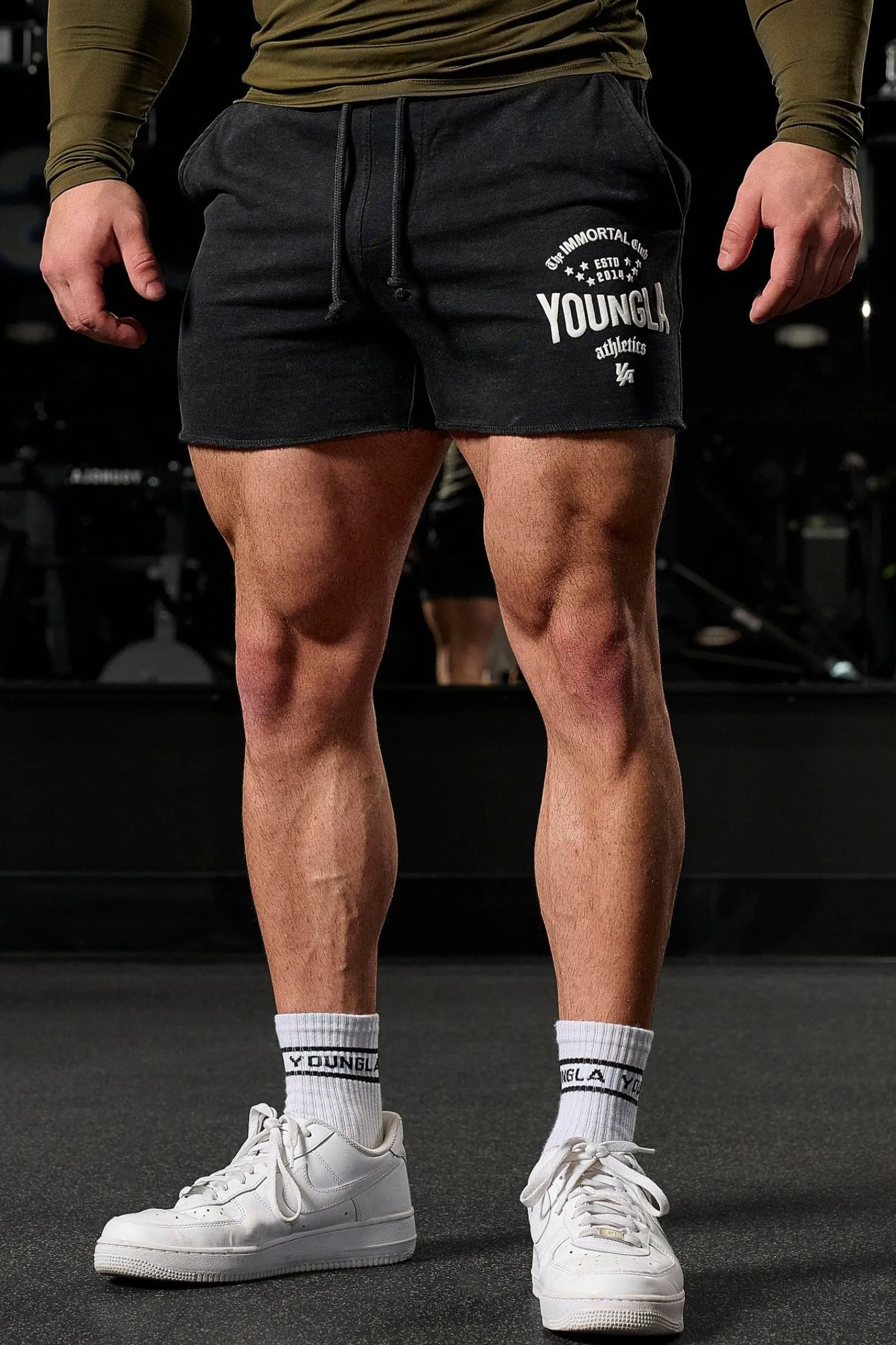 Shorts<Youngla 152-Immortal Shorts Black Wash|Beige Wash|Grey Wash|Red Wash