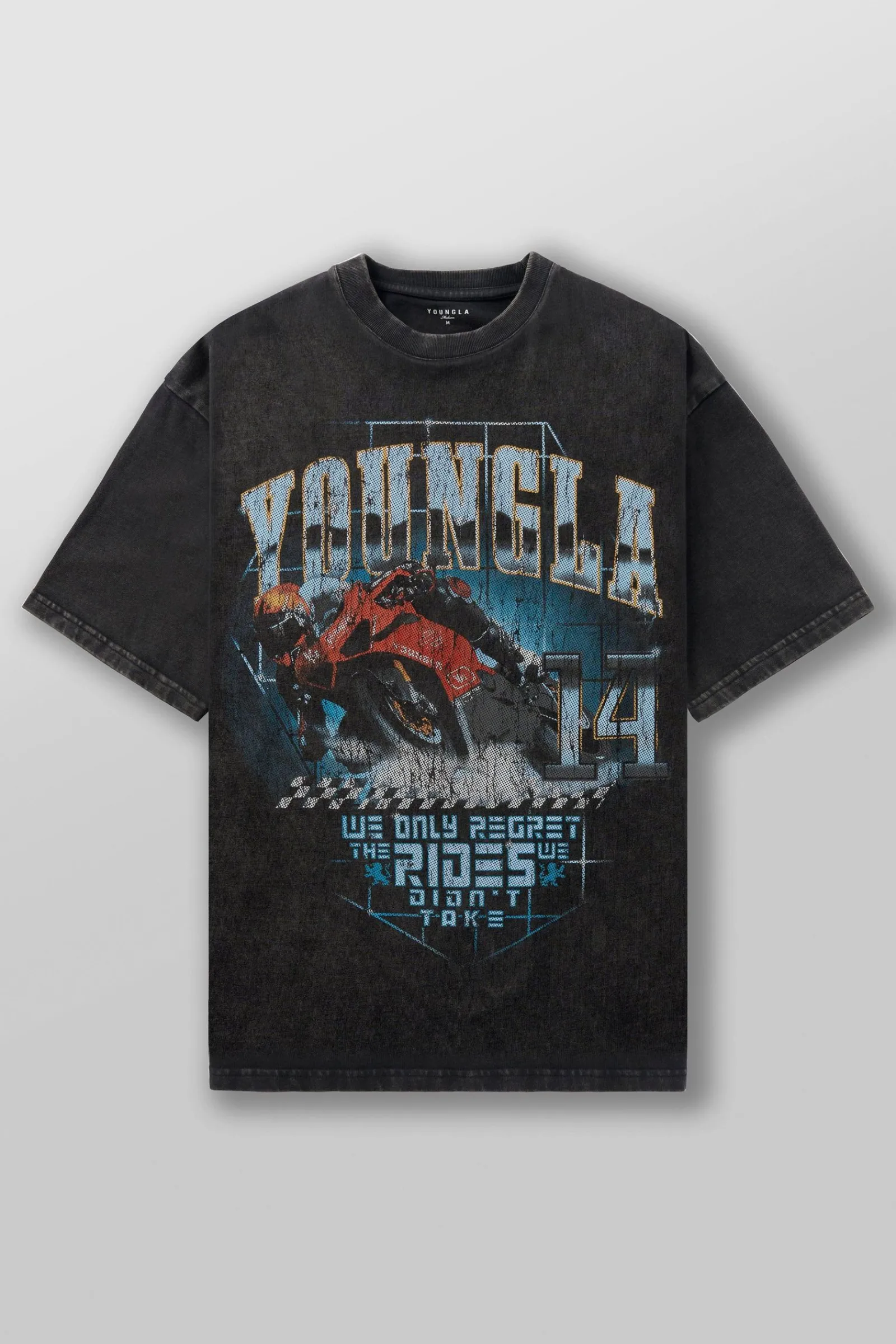 Shirts<Youngla 4058-Inferno Tees Blaze Rider|Haloed Skull|Road Ripper|Skeletal Serpents