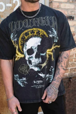 Shirts<Youngla 4058-Inferno Tees Blaze Rider|Haloed Skull|Road Ripper|Skeletal Serpents
