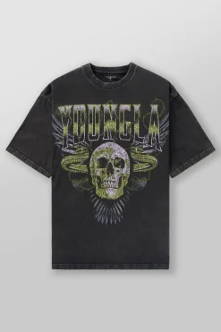 Shirts<Youngla 4058-Inferno Tees Blaze Rider|Haloed Skull|Road Ripper|Skeletal Serpents