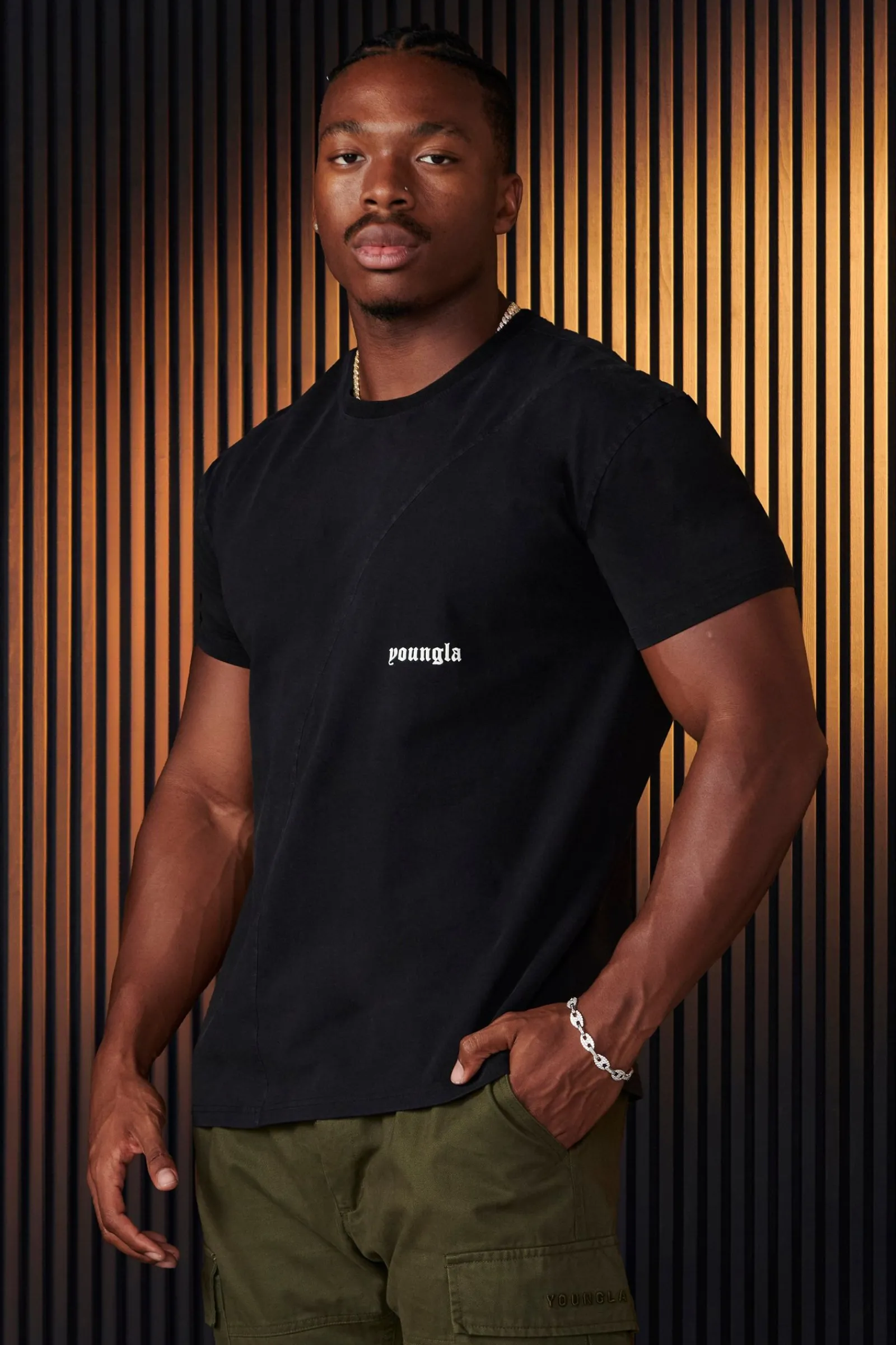 Shirts<Youngla 478-Infinity Tees Black Wash|Brown Wash|Light Grey Wash|Peat Wash