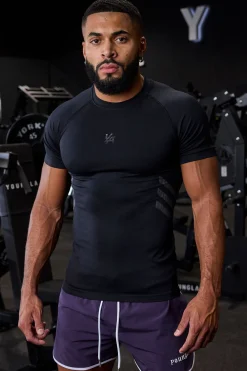 Shirts<Youngla 425-Iron Compression Tees Black|Bleached Sand|Dark Slate|Deep Teal