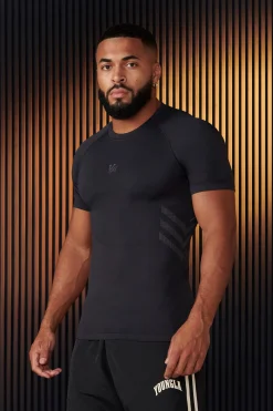 Shirts<Youngla 425-Iron Compression Tees Black|Bleached Sand|Dark Slate|Deep Teal