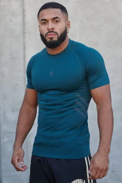 Shirts<Youngla 425-Iron Compression Tees Black|Bleached Sand|Dark Slate|Deep Teal