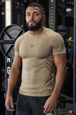 Shirts<Youngla 425-Iron Compression Tees Black|Bleached Sand|Dark Slate|Deep Teal