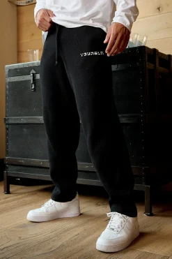 Joggers<Youngla 255-Knitted Joggers Black|Heather Grey|Jungle Green|Pastel Yellow