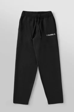 Joggers<Youngla 255-Knitted Joggers Black|Heather Grey|Jungle Green|Pastel Yellow