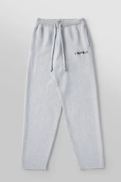 Joggers<Youngla 255-Knitted Joggers Black|Heather Grey|Jungle Green|Pastel Yellow