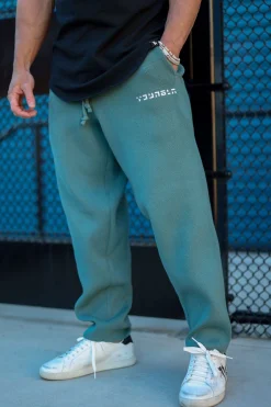 Joggers<Youngla 255-Knitted Joggers Black|Heather Grey|Jungle Green|Pastel Yellow