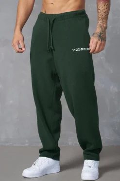 Joggers<Youngla 255-Knitted Joggers Black|Heather Grey|Jungle Green|Pastel Yellow