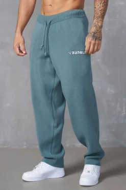 Joggers<Youngla 255-Knitted Joggers Black|Heather Grey|Jungle Green|Pastel Yellow
