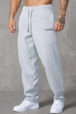 Joggers<Youngla 255-Knitted Joggers Black|Heather Grey|Jungle Green|Pastel Yellow