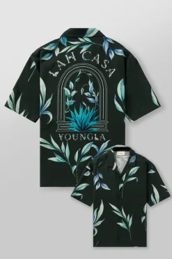 Shirts<Youngla 4038-Lah Casa Shirts Black|Jungle Green|Navy|White
