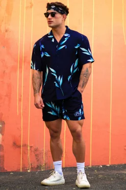 Shirts<Youngla 4038-Lah Casa Shirts Black|Jungle Green|Navy|White