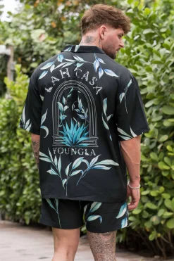 Shirts<Youngla 4038-Lah Casa Shirts Black|Jungle Green|Navy|White