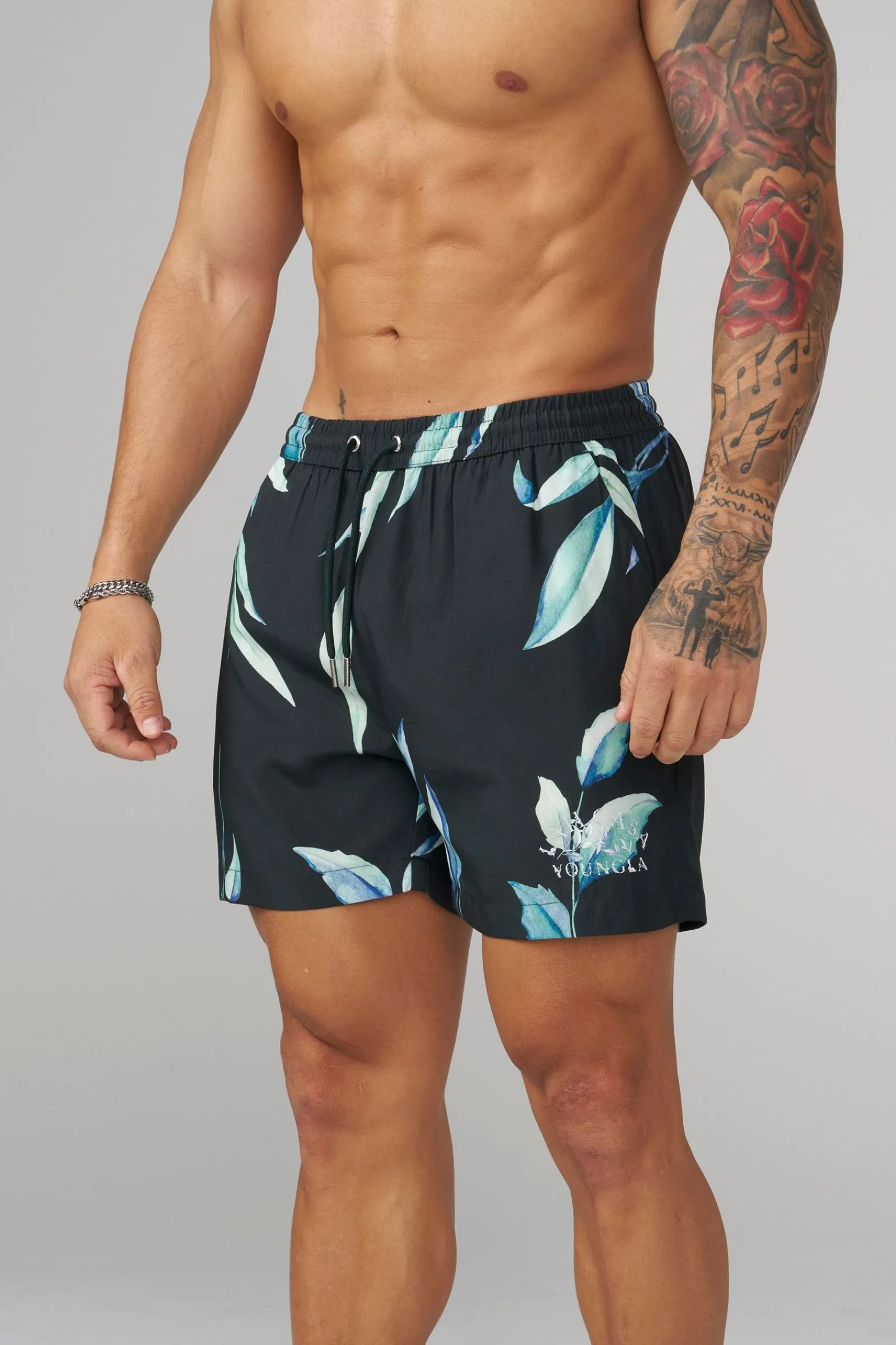 Shorts<Youngla 1038-Lah Casa Shorts Black|Jungle Green|Navy|White