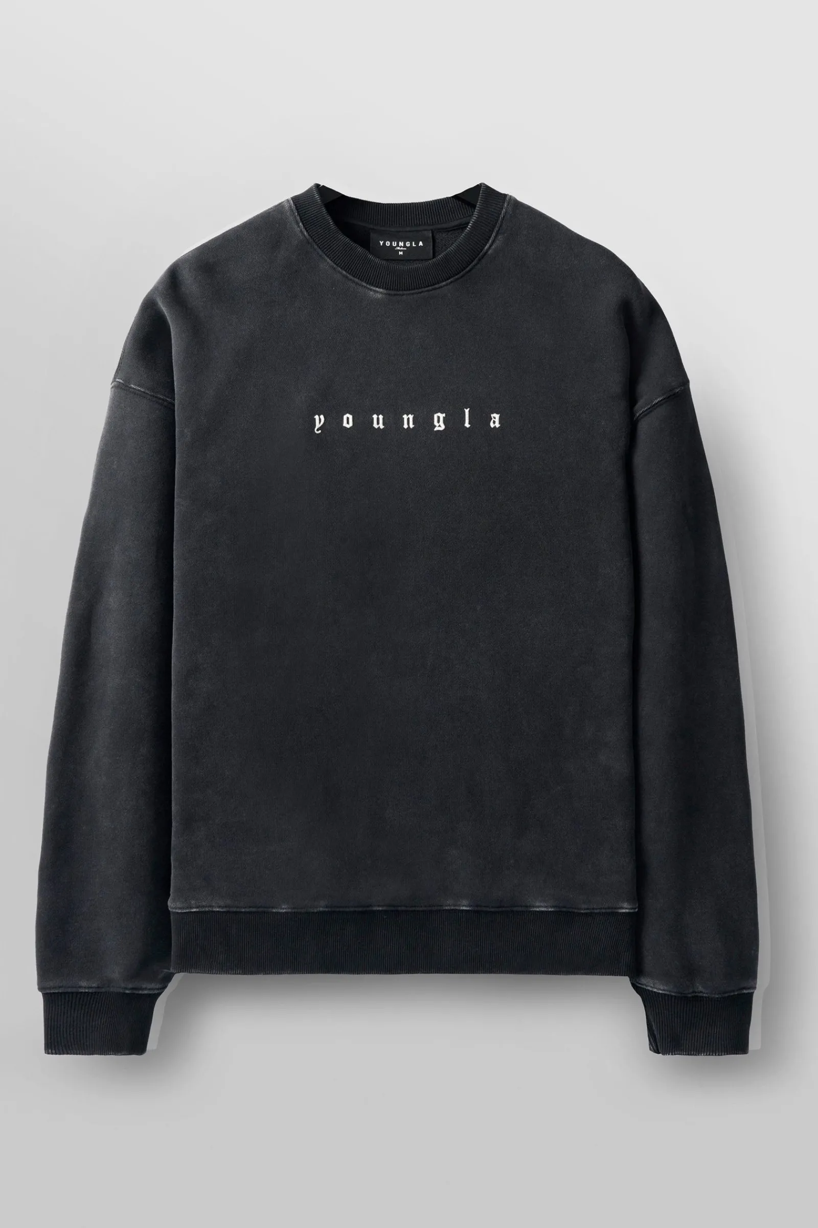 Outerwear<Youngla 5099-Love Sets-Crewnecks Black Wash|Beige Wash|Grey Wash|Lavender Wash
