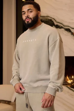Outerwear<Youngla 5099-Love Sets-Crewnecks Black Wash|Beige Wash|Grey Wash|Lavender Wash
