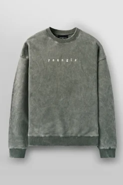 Outerwear<Youngla 5099-Love Sets-Crewnecks Black Wash|Beige Wash|Grey Wash|Lavender Wash