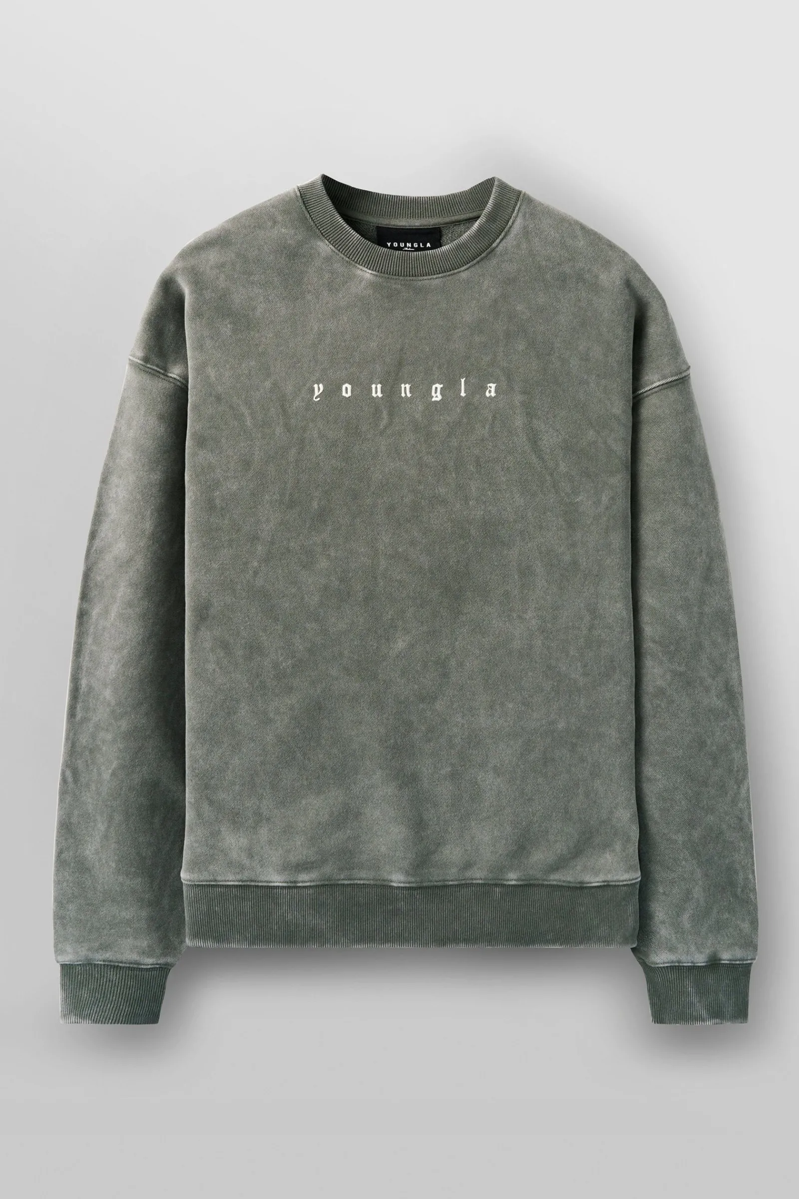 Outerwear<Youngla 5099-Love Sets-Crewnecks Black Wash|Beige Wash|Grey Wash|Lavender Wash