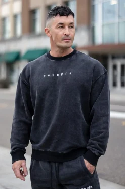 Outerwear<Youngla 5099-Love Sets-Crewnecks Black Wash|Beige Wash|Grey Wash|Lavender Wash
