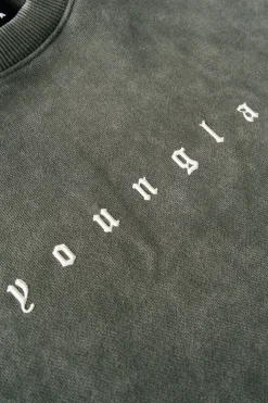 Outerwear<Youngla 5099-Love Sets-Crewnecks Black Wash|Beige Wash|Grey Wash|Lavender Wash