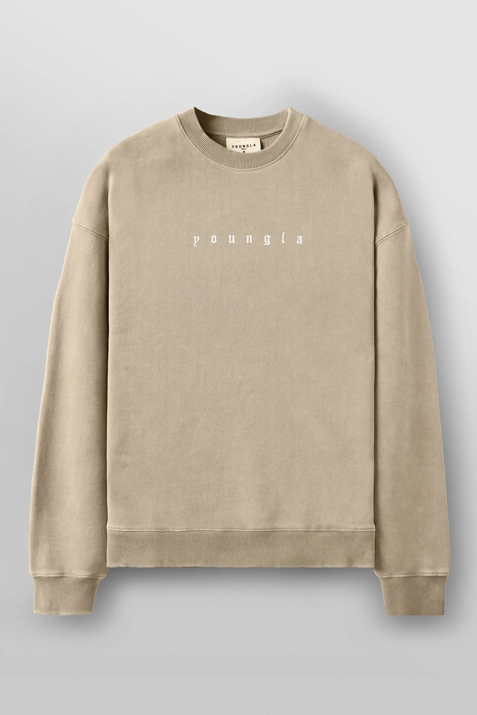 Outerwear<Youngla 5099-Love Sets-Crewnecks Black Wash|Beige Wash|Grey Wash|Lavender Wash
