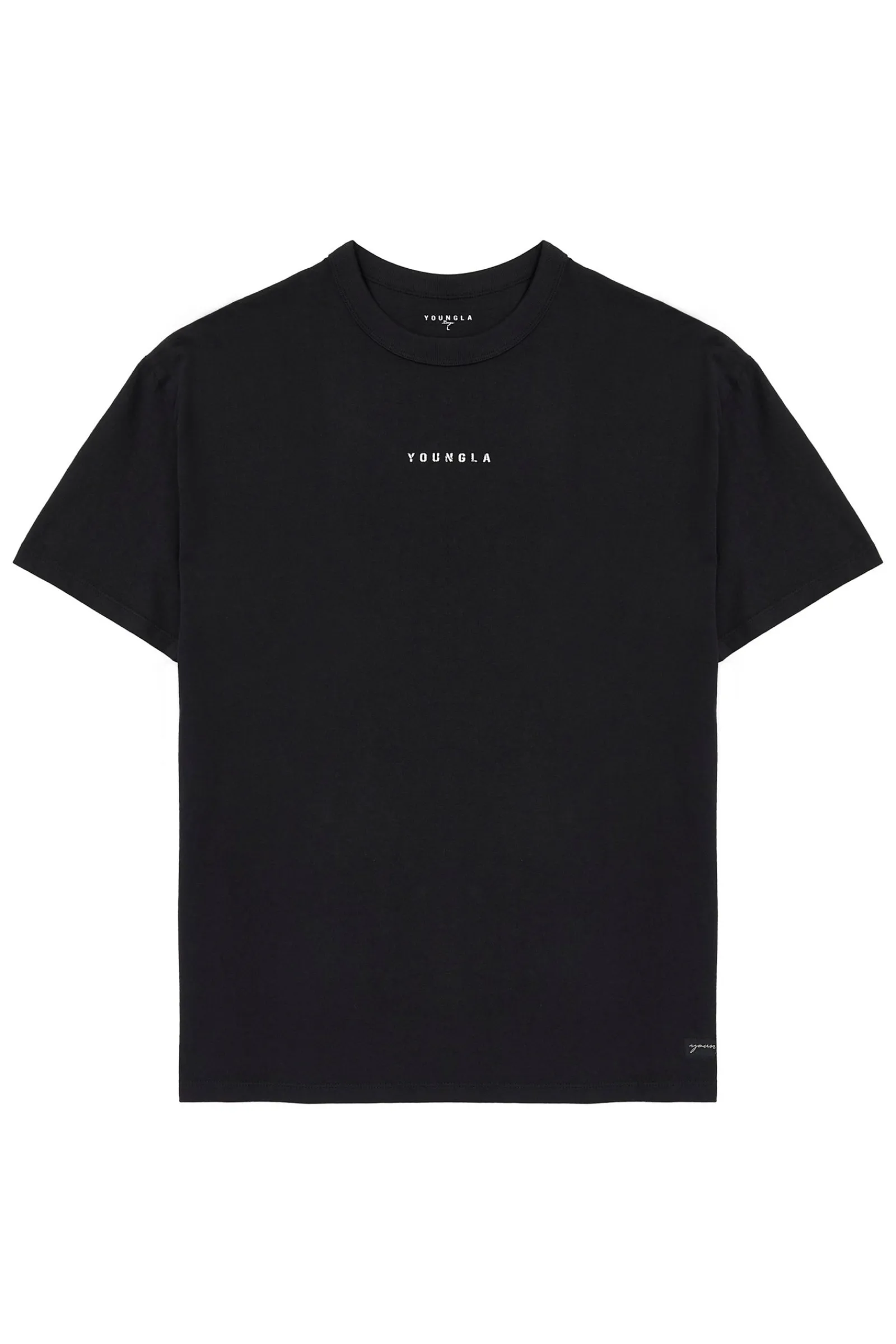 Shirts<Youngla 472-Mellow Logo Tees Black Wash|Cream Wash|Coal Wash|Dusty Pink Wash