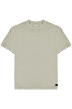 Shirts<Youngla 472-Mellow Logo Tees Black Wash|Cream Wash|Coal Wash|Dusty Pink Wash