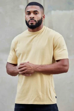 Shirts<Youngla 472-Mellow Logo Tees Black Wash|Cream Wash|Coal Wash|Dusty Pink Wash