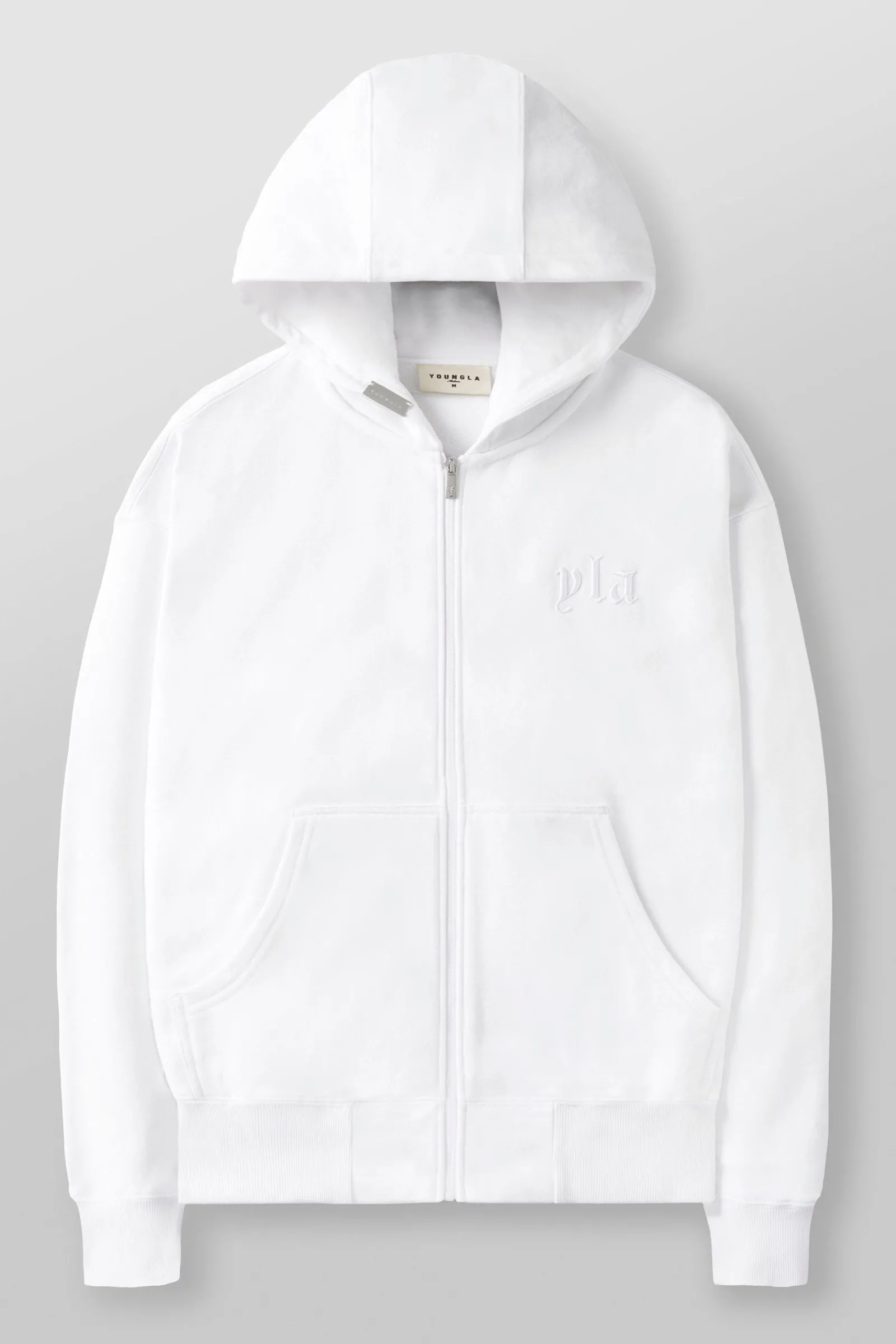 Outerwear<Youngla 5066-Metal Zip-Up Black|Beige|Charcoal|Pure White