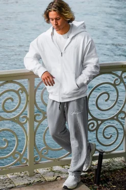 Outerwear<Youngla 5066-Metal Zip-Up Black|Beige|Charcoal|Pure White