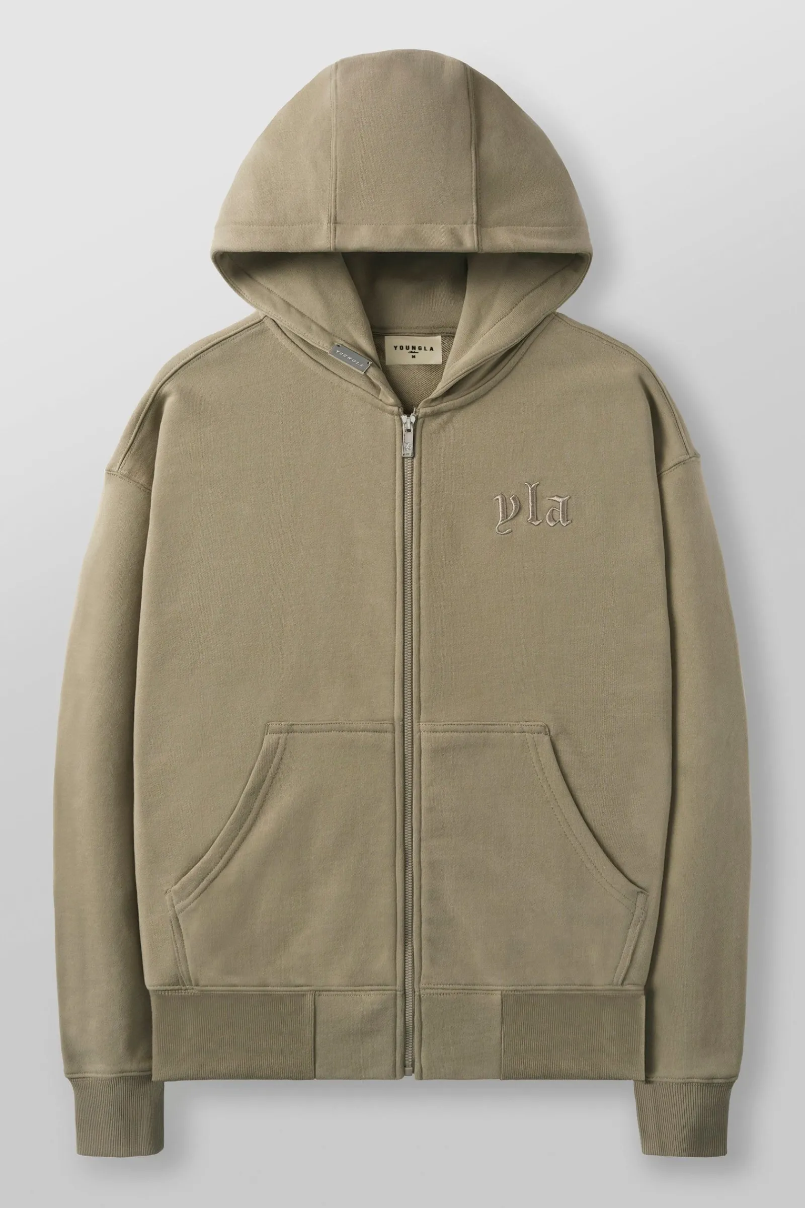 Outerwear<Youngla 5066-Metal Zip-Up Black|Beige|Charcoal|Pure White