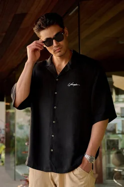 Shirts<Youngla 4085-Milano Shirts Black|Deep Teal|Rust Brown|Tan