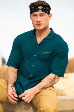 Shirts<Youngla 4085-Milano Shirts Black|Deep Teal|Rust Brown|Tan