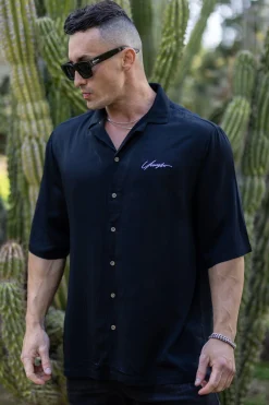 Shirts<Youngla 4085-Milano Shirts Black|Deep Teal|Rust Brown|Tan