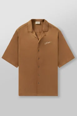 Shirts<Youngla 4085-Milano Shirts Black|Deep Teal|Rust Brown|Tan