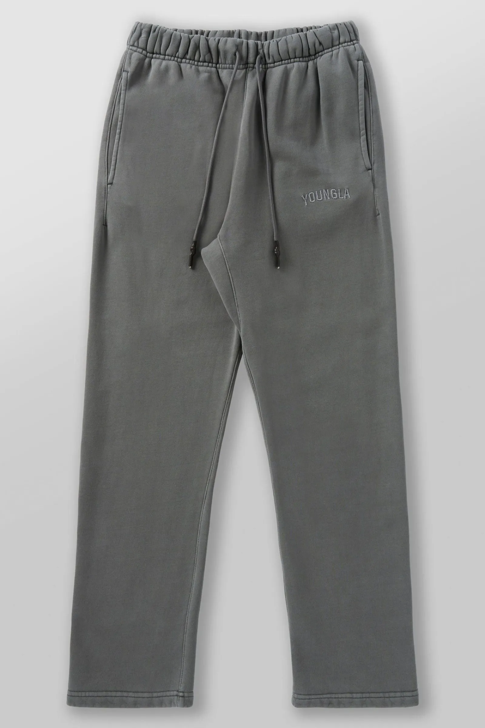 Joggers<Youngla 2078-Minimal No Cuff Joggers Black Wash|Burgundy Wash|Coal Wash|Sky Blue Wash