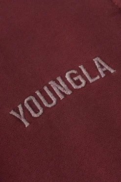 Joggers<Youngla 2078-Minimal No Cuff Joggers Black Wash|Burgundy Wash|Coal Wash|Sky Blue Wash