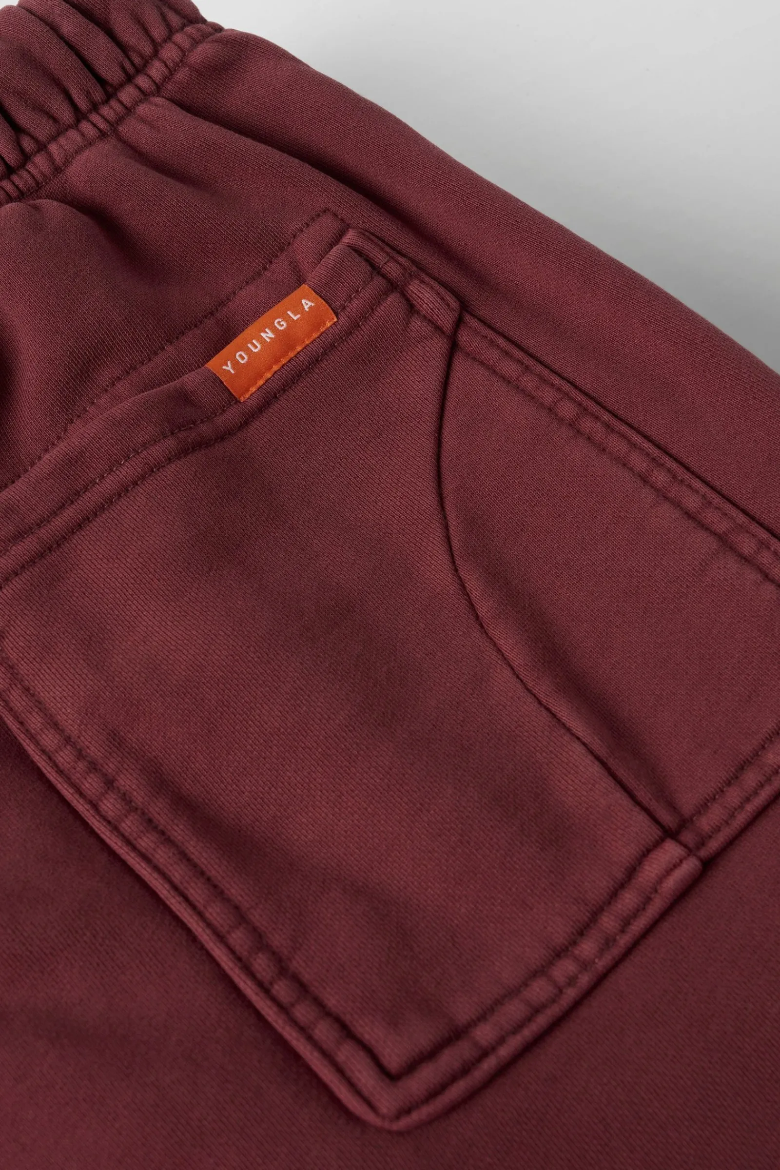 Joggers<Youngla 2078-Minimal No Cuff Joggers Black Wash|Burgundy Wash|Coal Wash|Sky Blue Wash