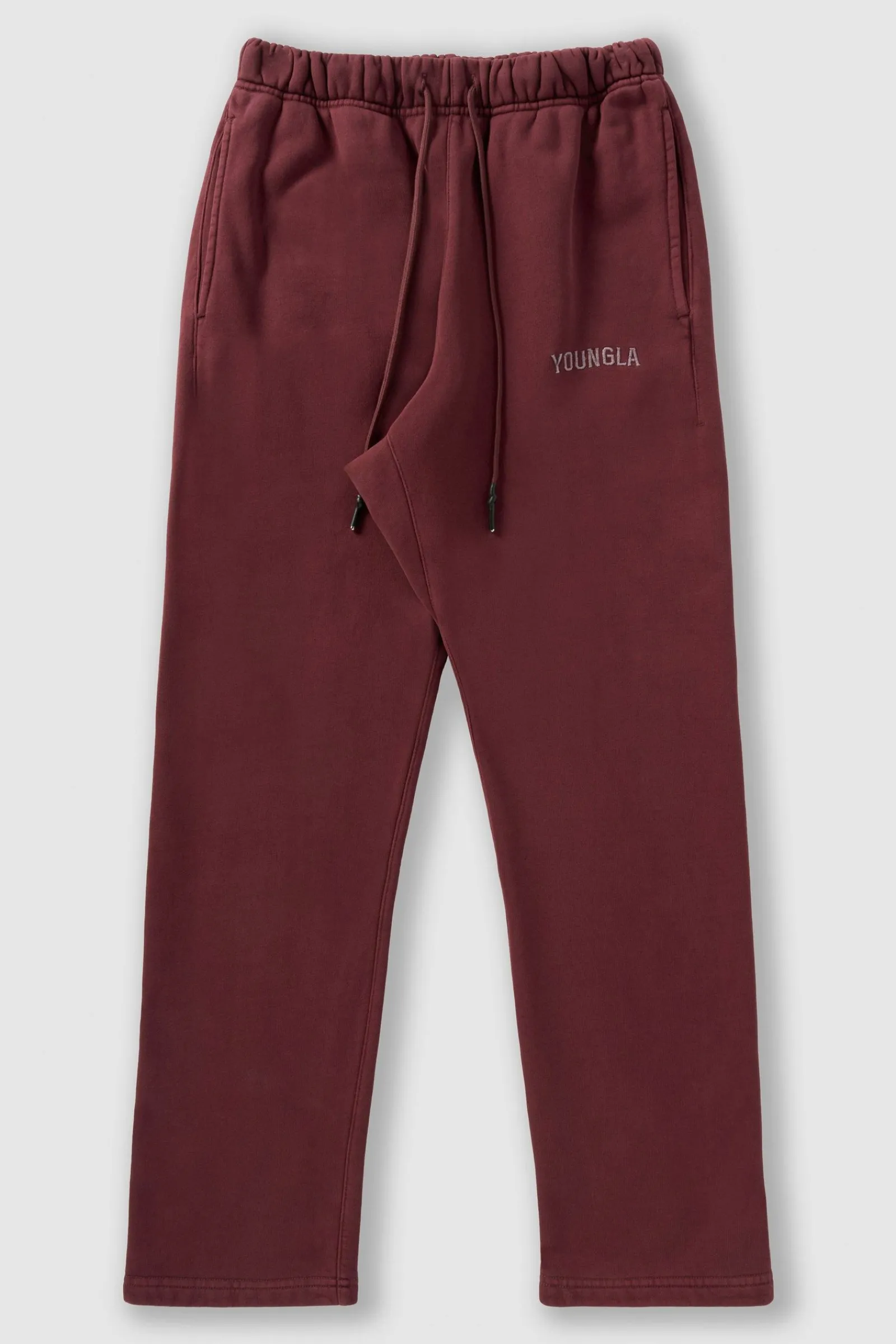 Joggers<Youngla 2078-Minimal No Cuff Joggers Black Wash|Burgundy Wash|Coal Wash|Sky Blue Wash