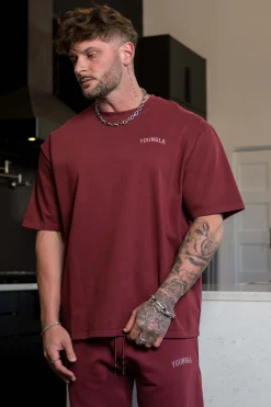 Shirts<Youngla 4017-Minimal Tees Black Wash|Burgundy Wash|Coal Wash|Sky Blue Wash
